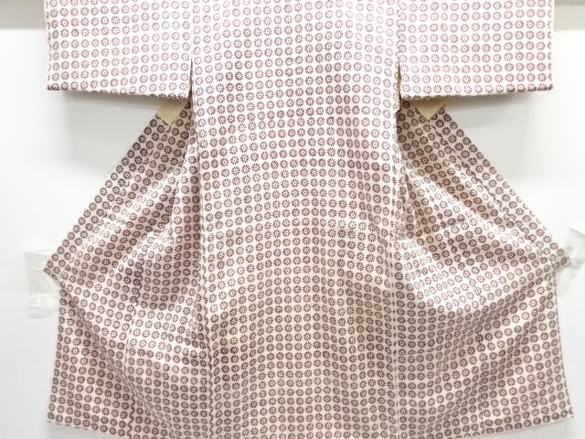 アンティーク　錦紗花尽くし模様着物